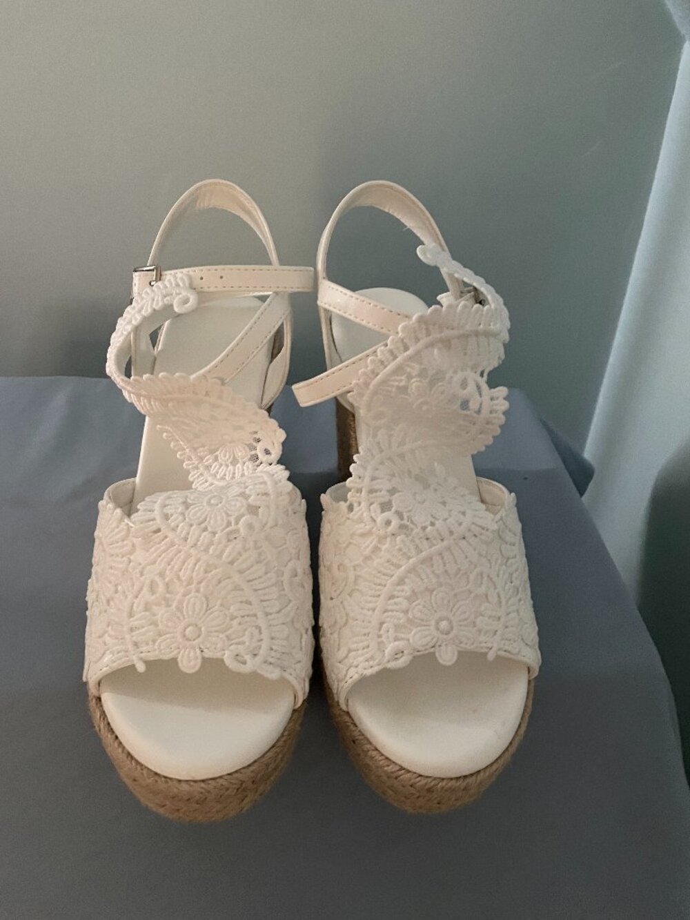 Women's Platform Sandals Wedge Open Toe Ankle Strap Lace Shoes